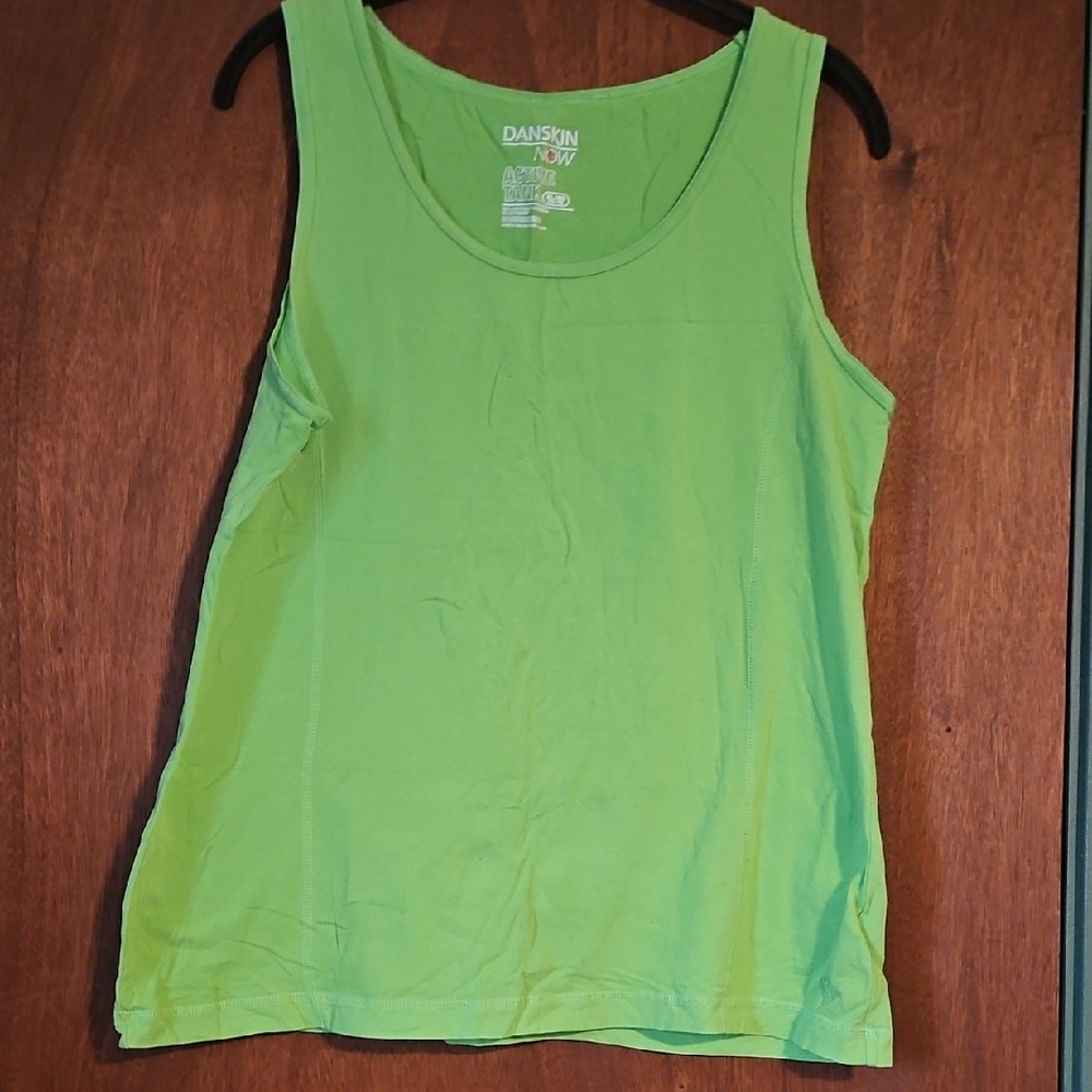 Danskin Now Green Relaxed Tank Top